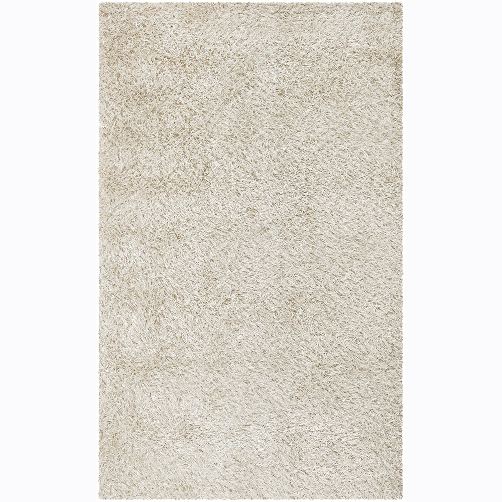 Handwoven Mandara White Shag Area Rug (9 X 13)