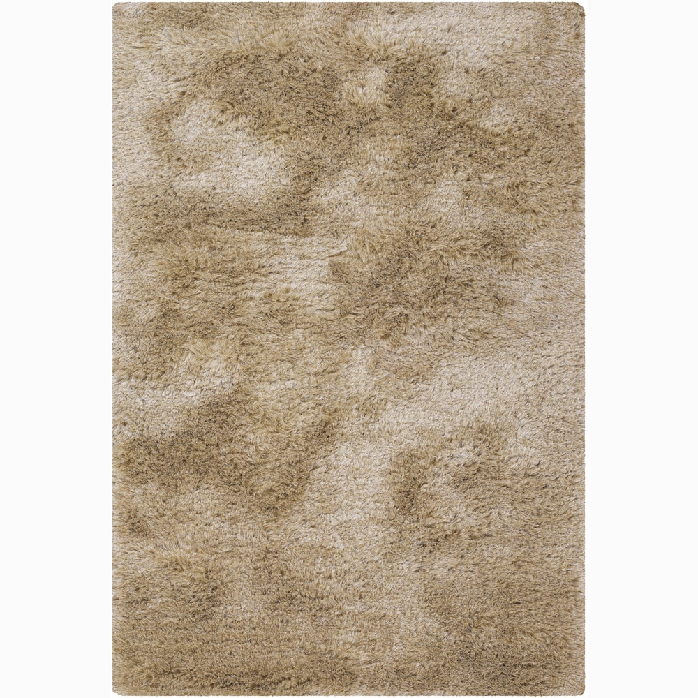 Handwoven Beige Mandara Shag Area Rug (9 X 13)