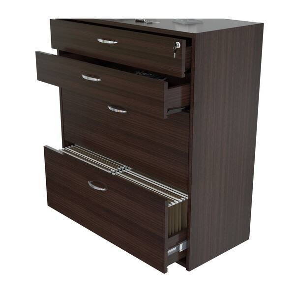 Shop Inval Four Drawer File Storage Cabinet With Locking System Overstock 6234566