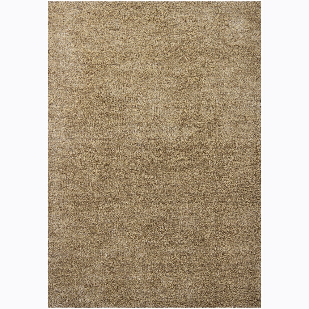 Handwoven Mixed beige Mandara Shag Rug (5 X 76)