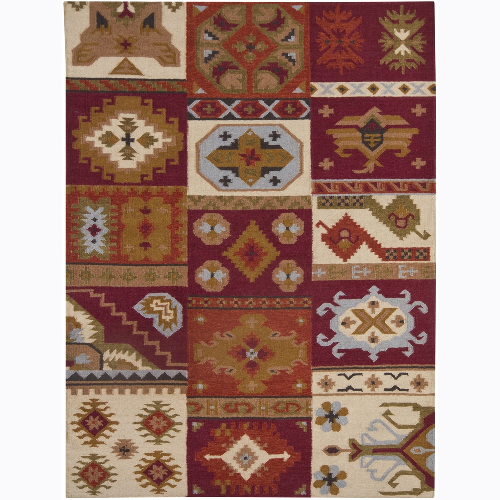 Handmade Flat weave Mandara Area Rug (5 X 7)