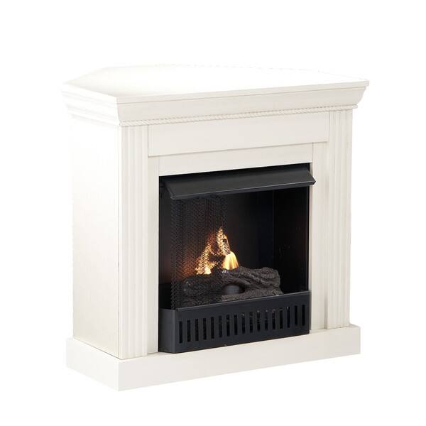 Shop Martel Ivory Convertible Petite Gel Fuel Fireplace Free