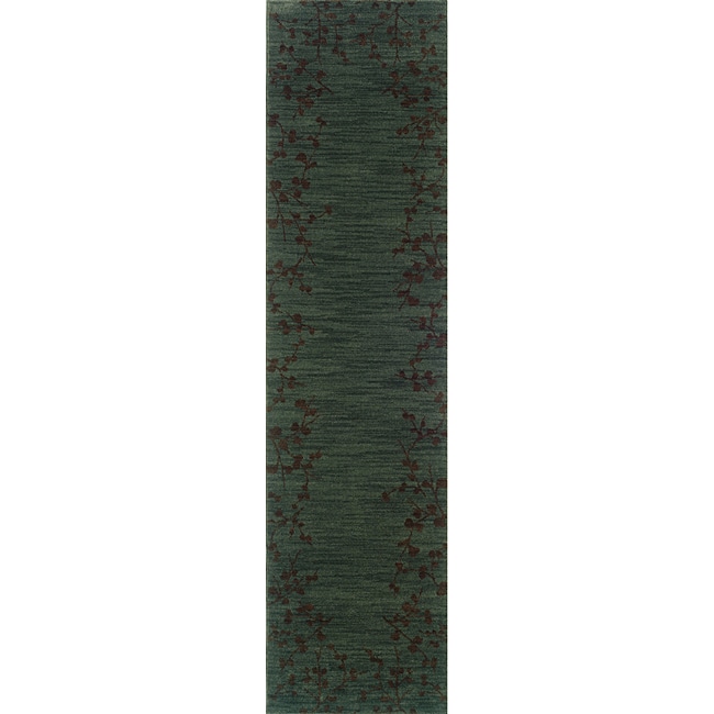 Ellington Blue/brown Transitional Area Runner Rug (111 X 76)