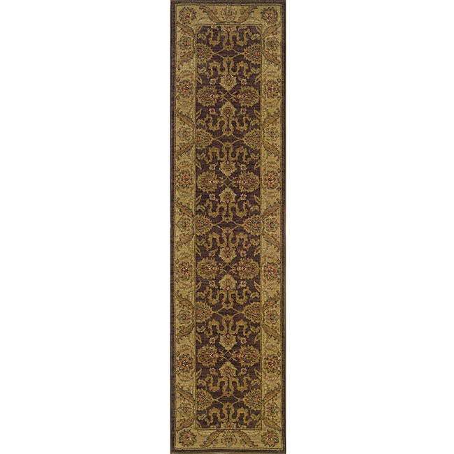 Ellington Brown/beige Oriental Runner Rug (111 X 76)