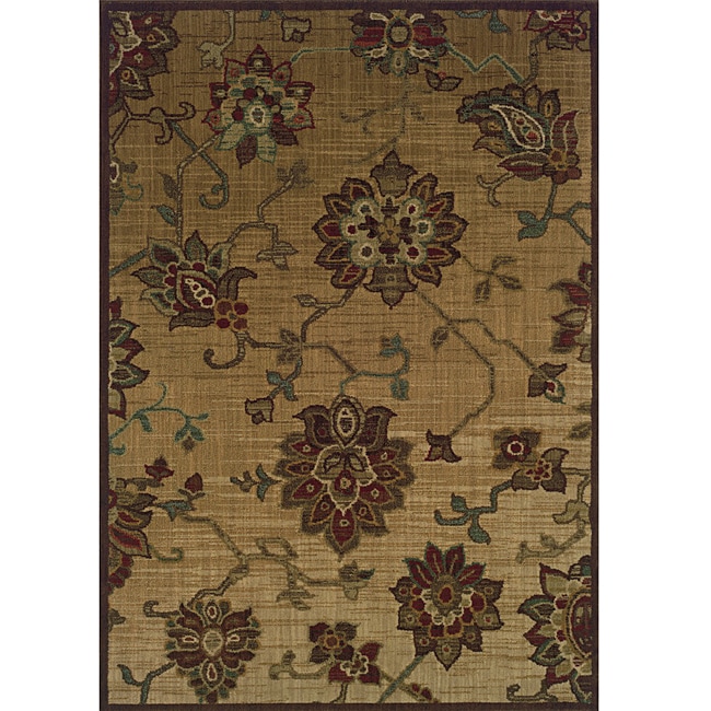 Ellington Beige/red Transitional Area Rug (310 X 55)