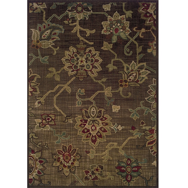 Ellington Brown/green Transitional Area Rug (53 X 76)