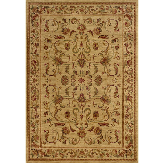 Ellington Beige/red Traditional Area Rug (67 X 96)