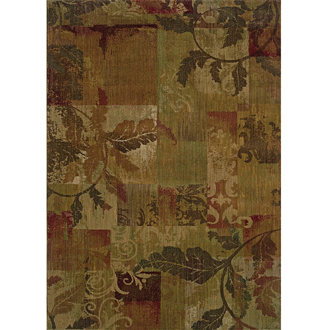 Ellington Green/red Transitional Area Rug (78 X 1010)