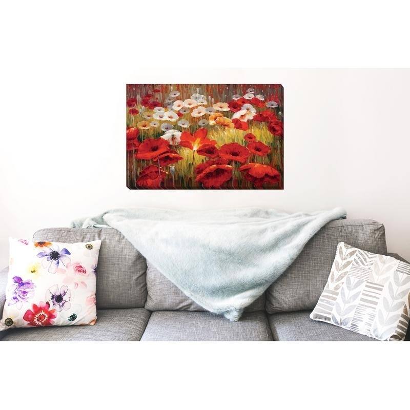 Lucas Santini 'Meadow Poppies II' Canvas Art