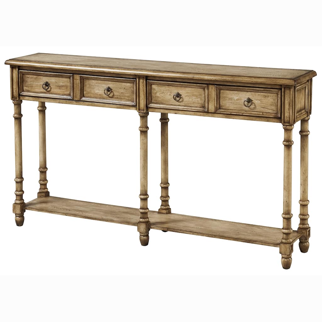 Hand Painted Wheat Accent Console Table - 11 x 58 x 34