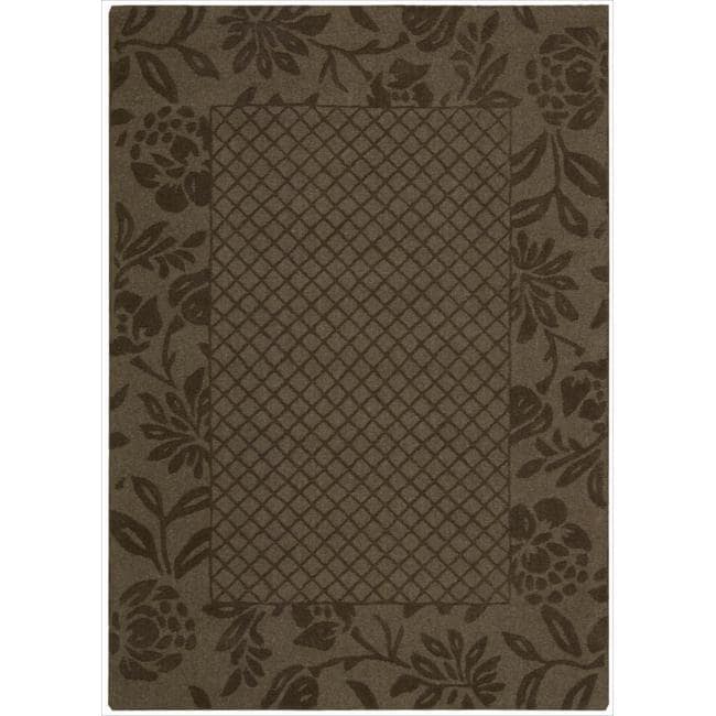 Nourison Hand tufted Barcelona Brown Area Rug (53 X 74)