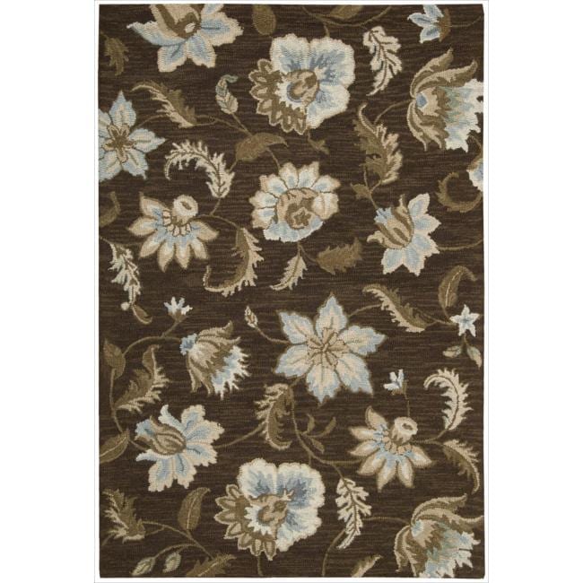 Nourison Hand Tufted Marbella Chocolate Wool Rug (50 X 76)