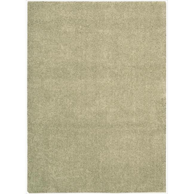 Nourison Suave Light Green Shag Rug (5 X 7)