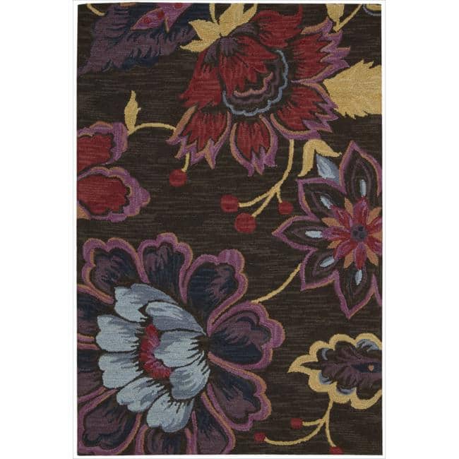 Nourison Hand Tufted Marbella Wool Brown Wool Rug - 3'6" x 5'6"