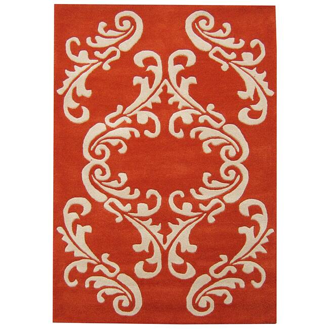 Alliyah Handmade Cherry Tomato New Zealand Blend Wool Rug - 8' x 10'