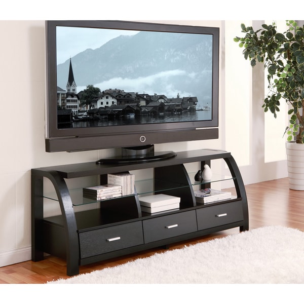 Furniture of America Grove Black 60-inch 3-drawer TV Entertainment 