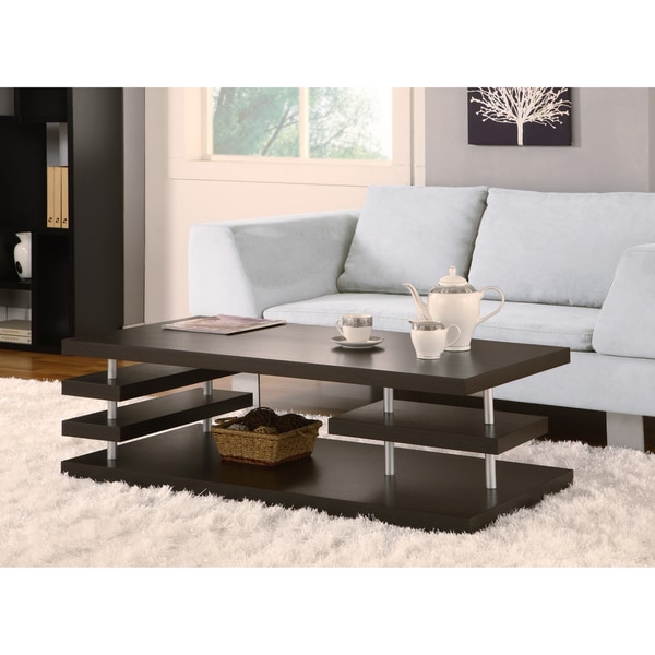 Furniture of America Aven Dark Cappuccino Coffee Table  