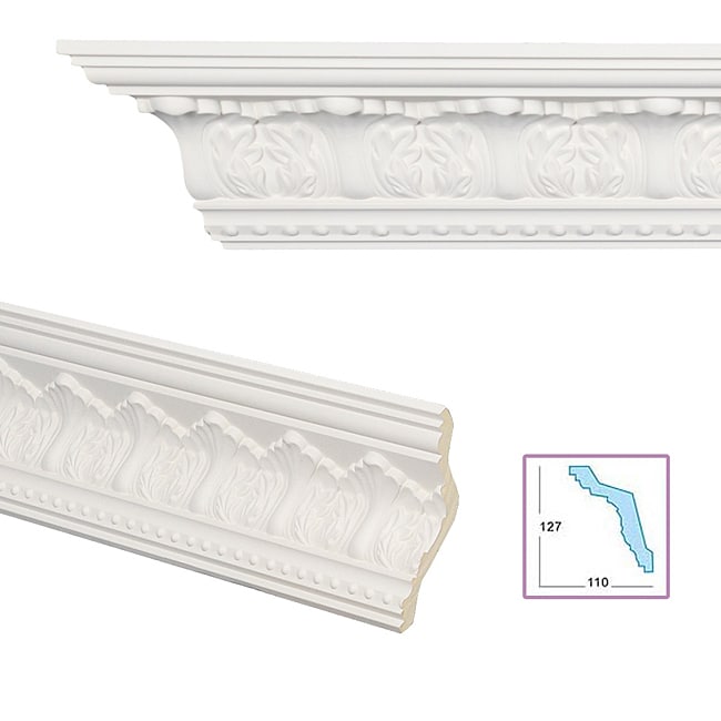 Acanthus Pellet 6.53 inch Crown Molding