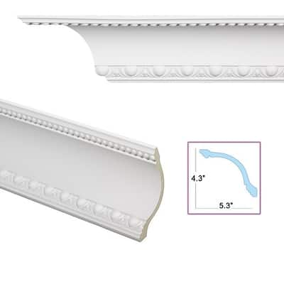 Egg-and-dart Cove 6.8-inch Crown Molding (8 pieces)