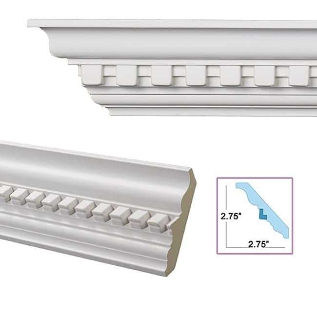 Dentil 3.9-inch Crown Molding (8 pieces)