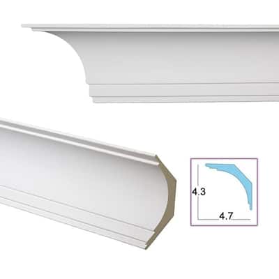 Smooth Cove 6.4-inch Crown Molding (8 pieces)