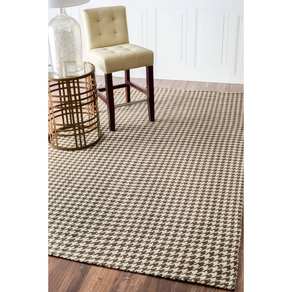 Nuloom Handmade Texture Houndstooth Jute Rug (7'6 x 9'6)