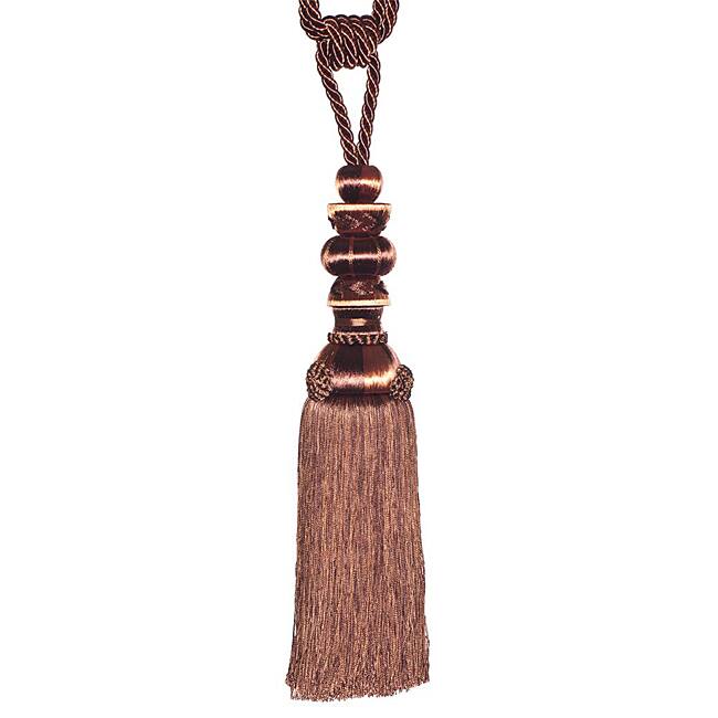 Exclusive Fabrics Mauve/ Rose Designer Tassel Tiebacks (Set of 2)