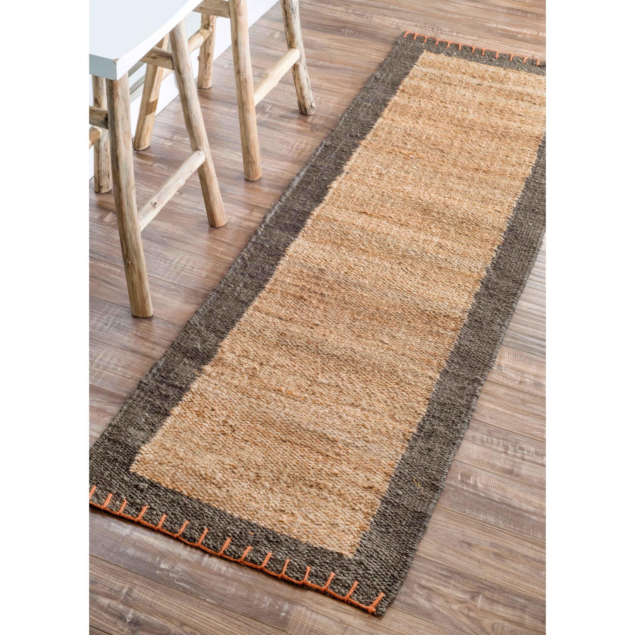 Nuloom Handmade Texture Stockholm Jute Runner (26 X 8)