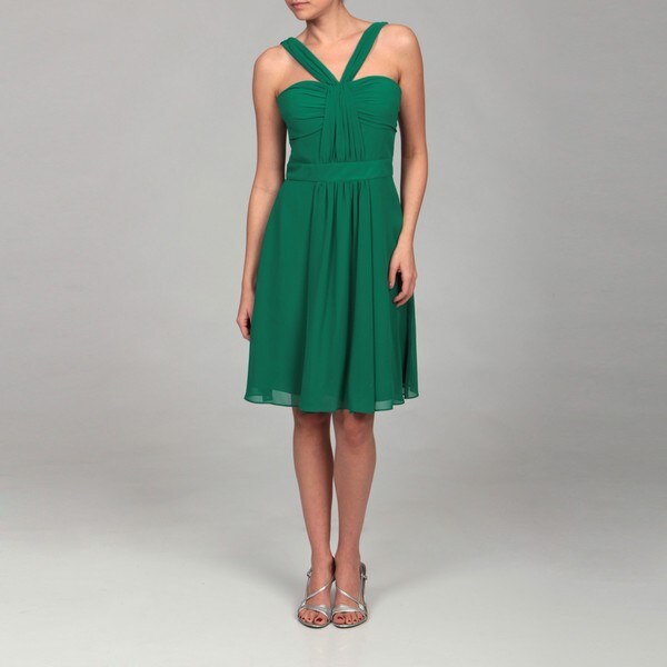 Nine West Women's Ultra Green Gathered Dress - Free Shipping Today ...