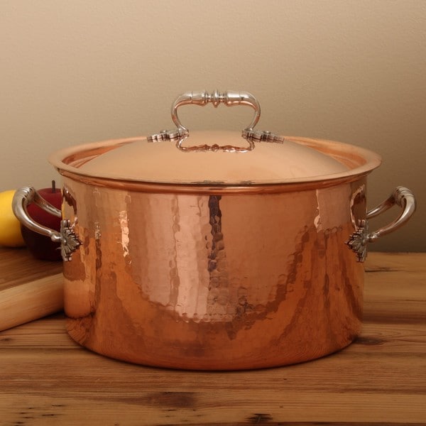 Shop Ruffoni Hammered Copper 10.5quart Stock Pot Free Shipping Today