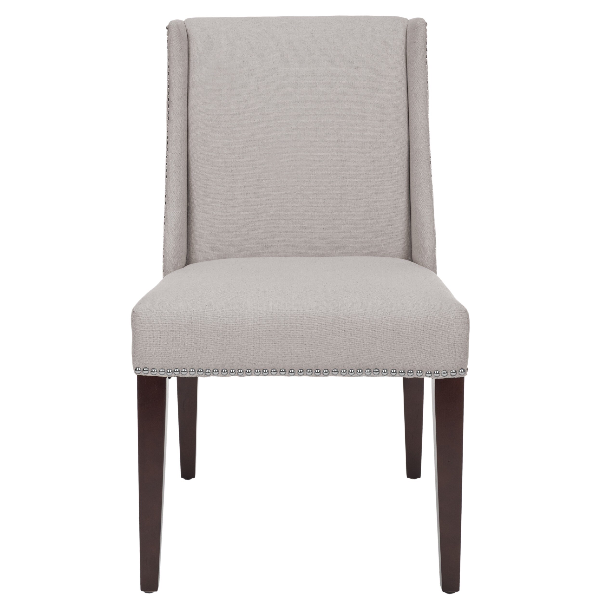 Safavieh Dining Noho Beige Linen Dining Chairs Set Of 2 22 X 26 X 39 Overstock 6240873