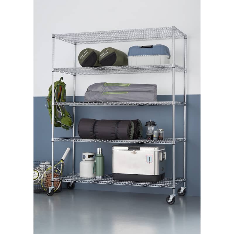 TRINITY EcoStorage® 5Tier Commercial Wire Shelving Rack Chrome On Sale Bed Bath & Beyond