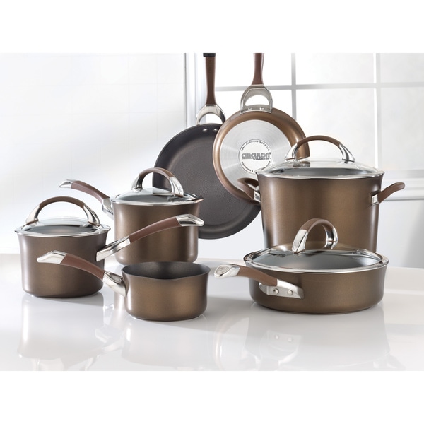 Circulon Symmetry Chocolate Hard Anodized Nonstick 11 Piece Cookware