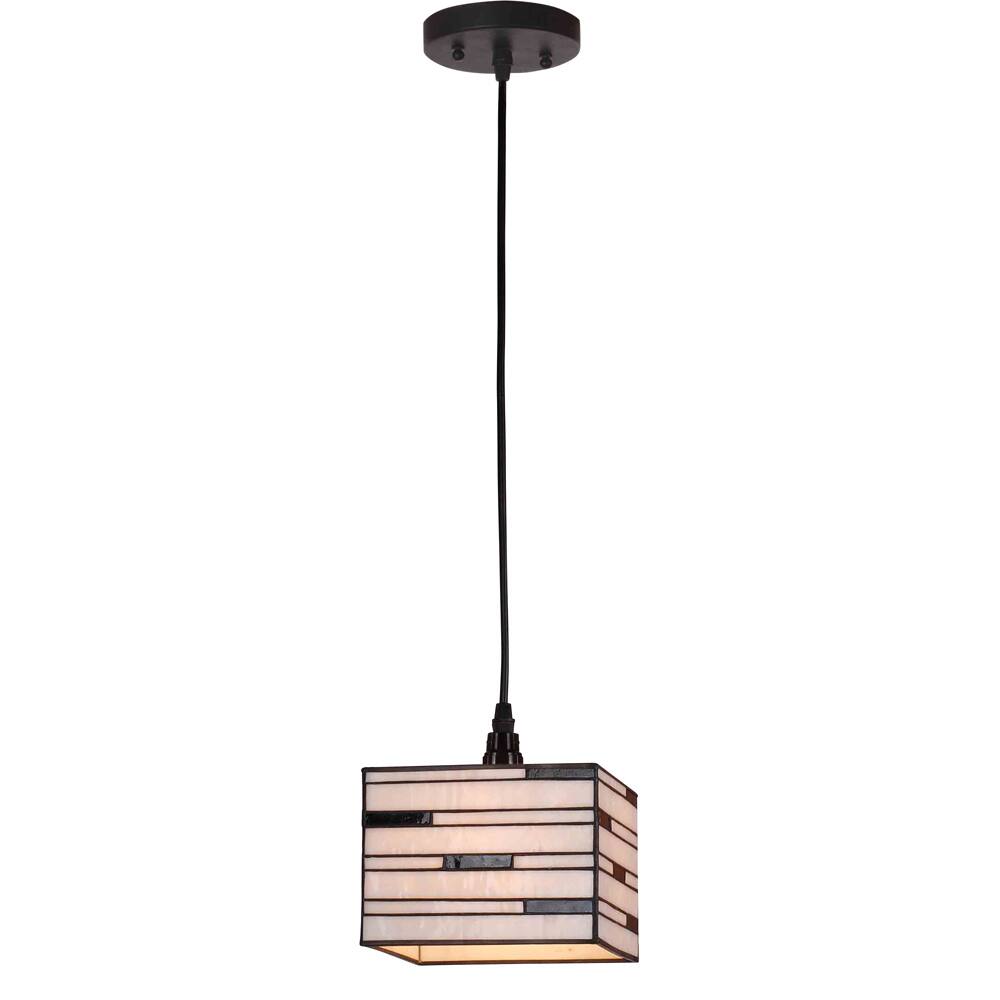 Aztec Lighting 1-light Tiffany-style Box Shade Mini Pendant