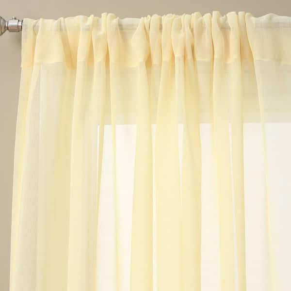 Shop Lucerne 72 Inch Sheer Curtain Panel Pair 52 X 72 Free