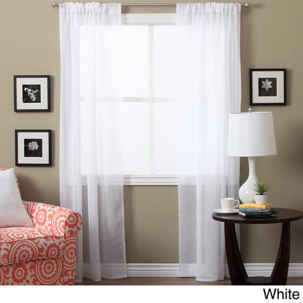 Shop Lucerne 72 Inch Sheer Curtain Panel Pair 52 X 72 Free