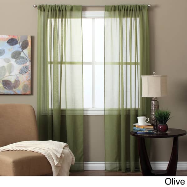Shop Lucerne 72 Inch Sheer Curtain Panel Pair 52 X 72 Free