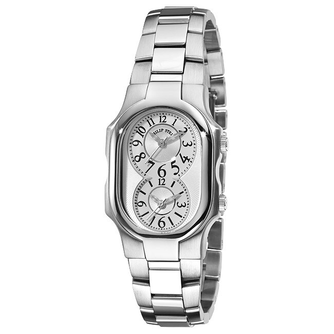 Philip Stein Women's 'Signature' Stainless Steel Dual Time Watch ...