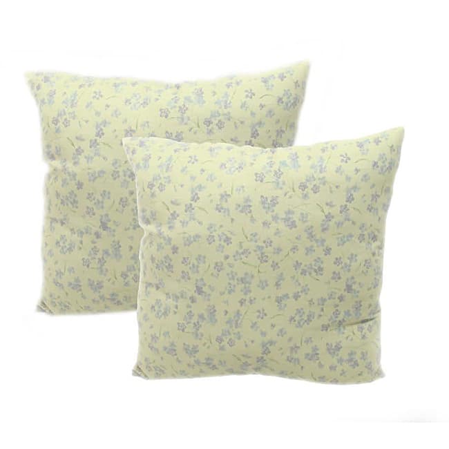 Violets Floral 18-inch Throw Pillows (Set of 2)