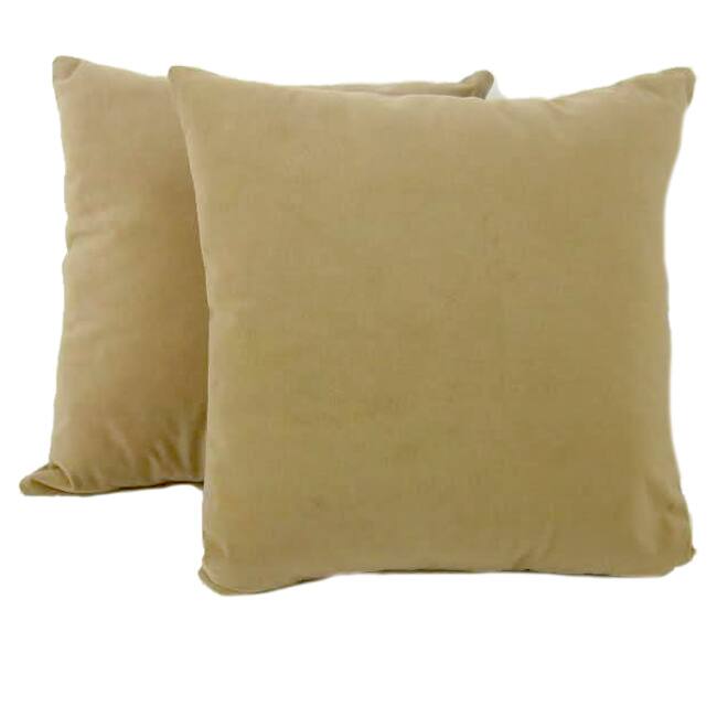 Chamois 18-inch Throw Pillows (Set of 2)
