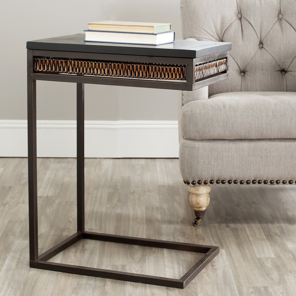 Safavieh Tadley Wicker Accent Tea Side Table Safavieh Coffee, Sofa & End Tables