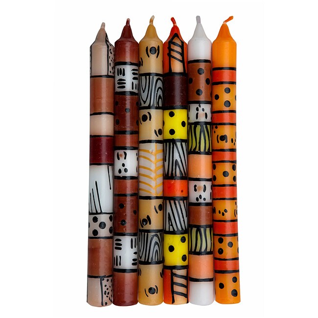 Shop Set of 4 Handpainted Safari Candles (South Africa) Free
