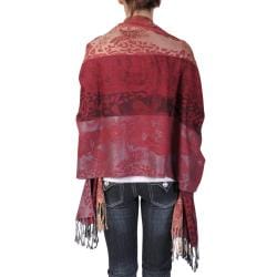 Adi Designs Women's Floral Paisley Print Fringed Shawl ADI Shawls & Wraps