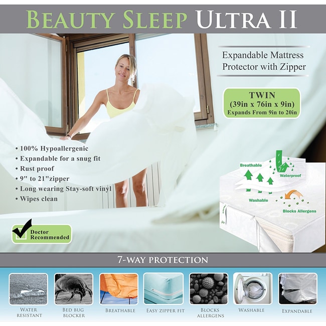 Bed Bug Waterproof Expandable To 20 inches Mattress Cover