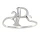 Shop La Preciosa Sterling Silver Cubic Zirconia Initial Ring - On Sale
