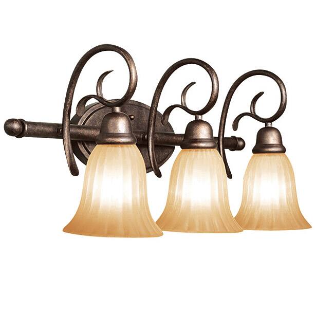 Woodbridge Lighting Clifton 3-light Marbled Bronze Bath Bar