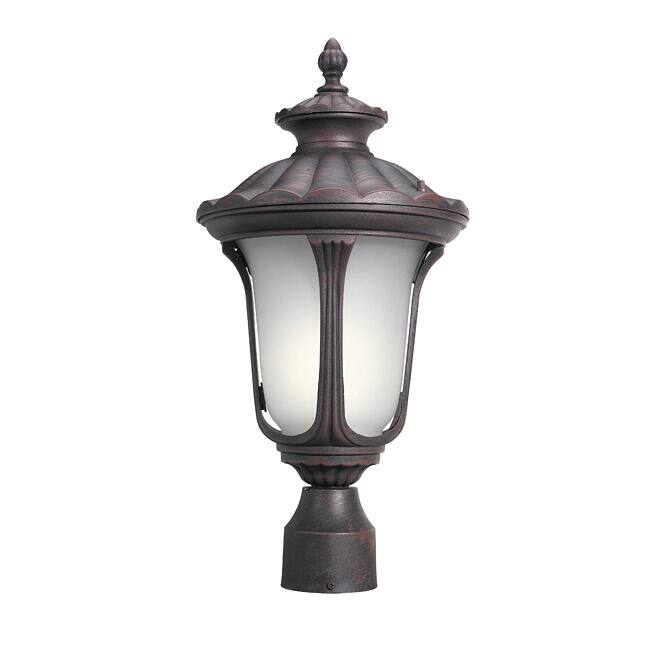 Woodbridge Lighting Westbrook 1-light Powdered Rust Outdoor Post Mount Light