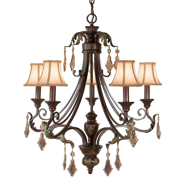 Shop Woodbridge Lighting Oakhurst 5light Bordeaux Chandelier Free Shipping Today Overstock