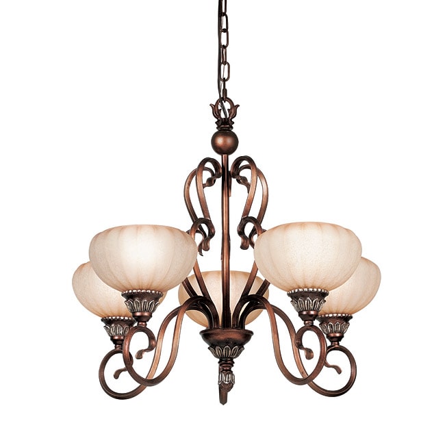 Woodbridge Lighting Liezel 5 light Copper Glow Chandelier