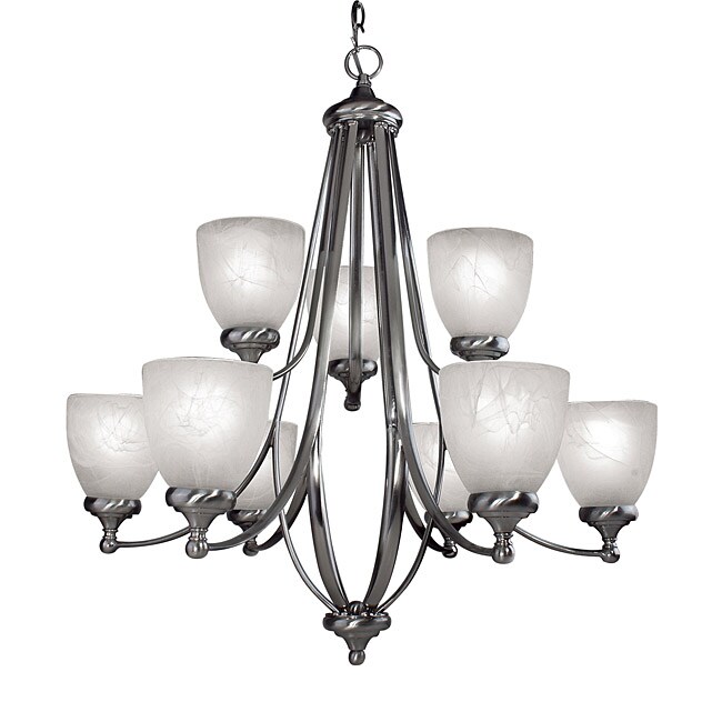 Woodbridge Lighting Kenshaw 9-light Satin Nickel Chandelier